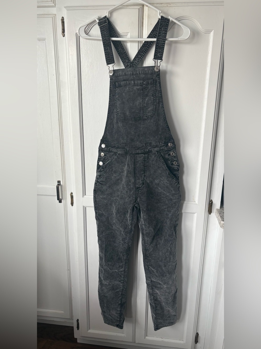 American Eagle Outfitters Washed Black Denim Overalls